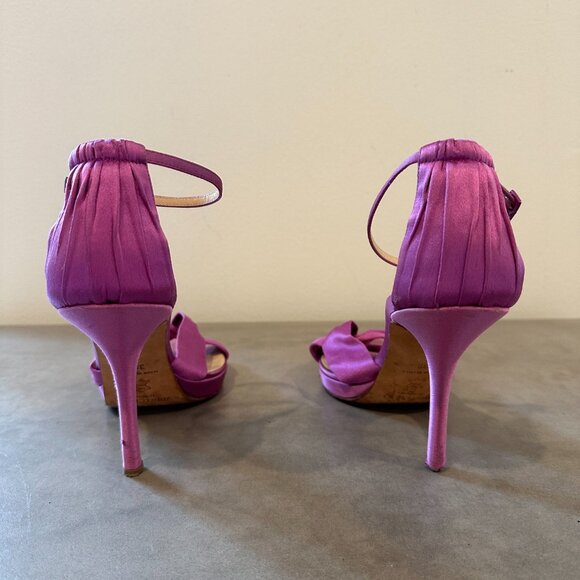 Jimmy Choo Pink Satin Sandals - Picture 5 of 7